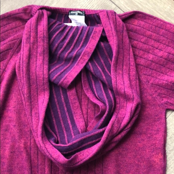 NWT CHANEL Scarf Neck Sweater - Picture 9 of 12
